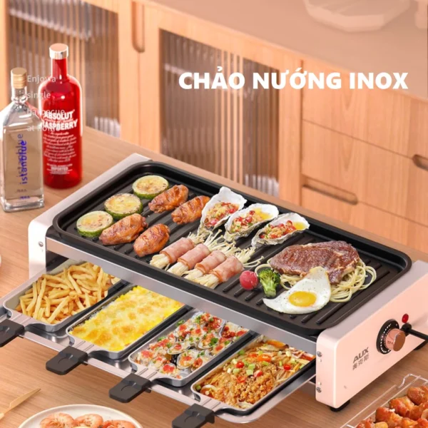 Bếp Nướng Điện 2 Tầng Không Khói BBQ 1800W