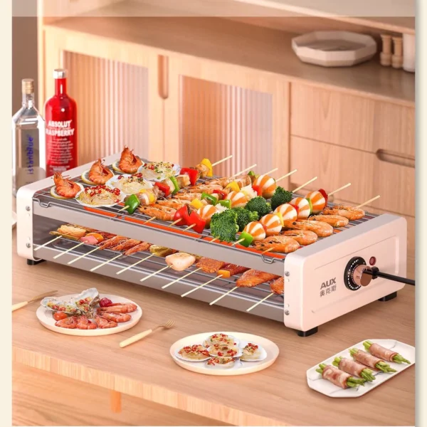 Bếp Nướng Điện 2 Tầng Không Khói BBQ 1800W